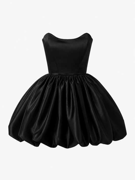 ROYAL SATIN KLEID - NOIR EDITION