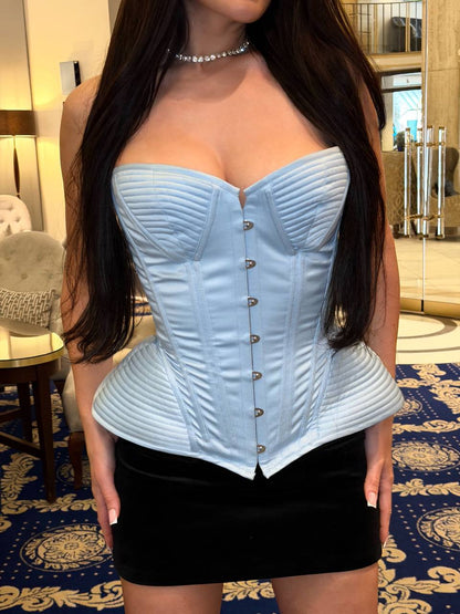 ROYAL SATIN KORSETT - BLAUE EDITION